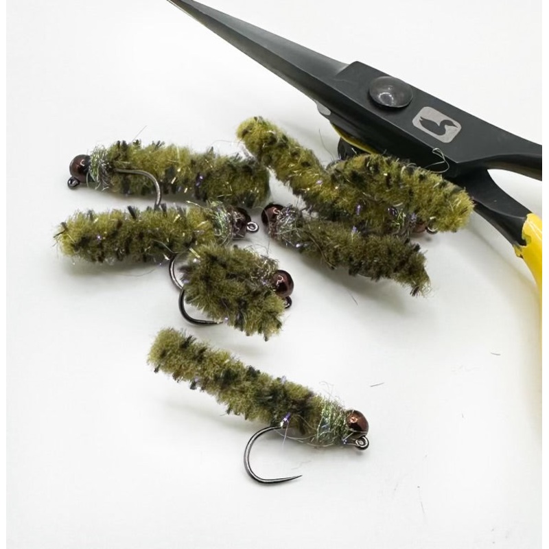 Olive Mop Fly Tungsten BH|12