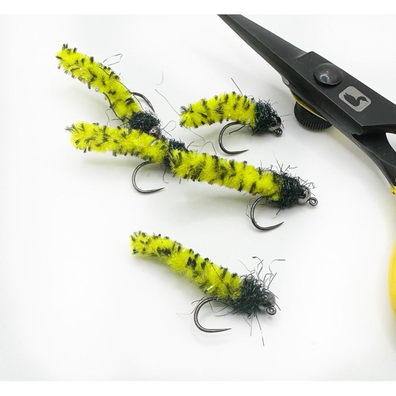 Mottled Chartreuse Mop Fly Tungsten BH