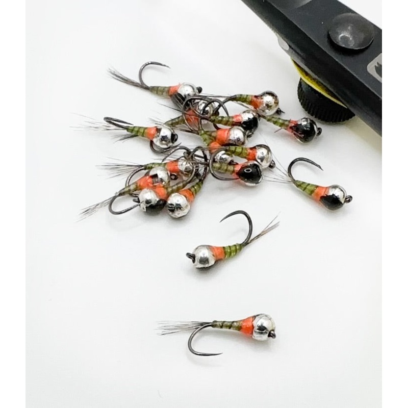 Olive Hot Spot Tungsten Bead (Perdigon)