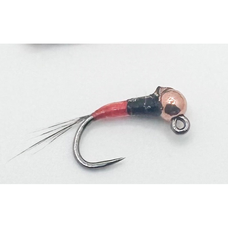 Spanish Bullet Orange/Black Tungsten bead