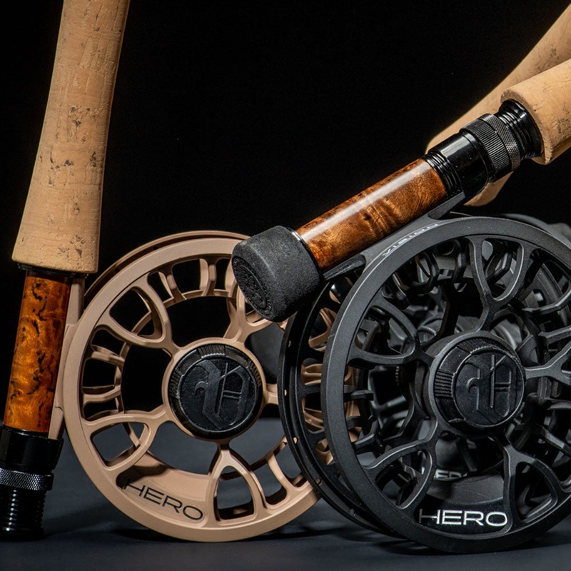 HERO REEL|nymph & dry |3-5wt (black)||4-6wt standard (black)||7-9wt standard (black)||7-9wt daddy (green)||9-11wt salmon (black)|3-5wt Hero Spool (black)|4-6wt Hero Spool (black)|7-9wt Hero Spool (black)|3