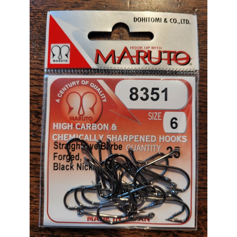Maruto 8351 Hooks||4 8351- 25pcs||6 8351- 25pcs||8 8351 25pcs