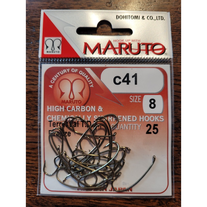 Maruto C41 & C40 Hooks||8 C41- 25pcs||10 C41- 25pcs||12 C41- 25pcs||14 C41- 25pcs||16 C41- 25pcs||6 C40- 25pcs||8 C40- 25pcs