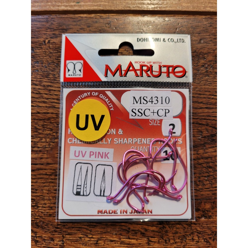 Maruto Trailer Hooks||2 MS4310 UV pink- 10pcs||4 MS4310 UV pink- 10pcs||6 MS4310 UV Pink- 10pcs||2 MS4310 UV blue- 10pcs||4 MS4310 UV blue-10pcs||6 MS4310 UV blue- 10pcs||2 8356-SSC- 25pcs (tube fly)||4 8356-SSC- 25pcs (tube fly)||6 8356-SSC-25pcs (tube f