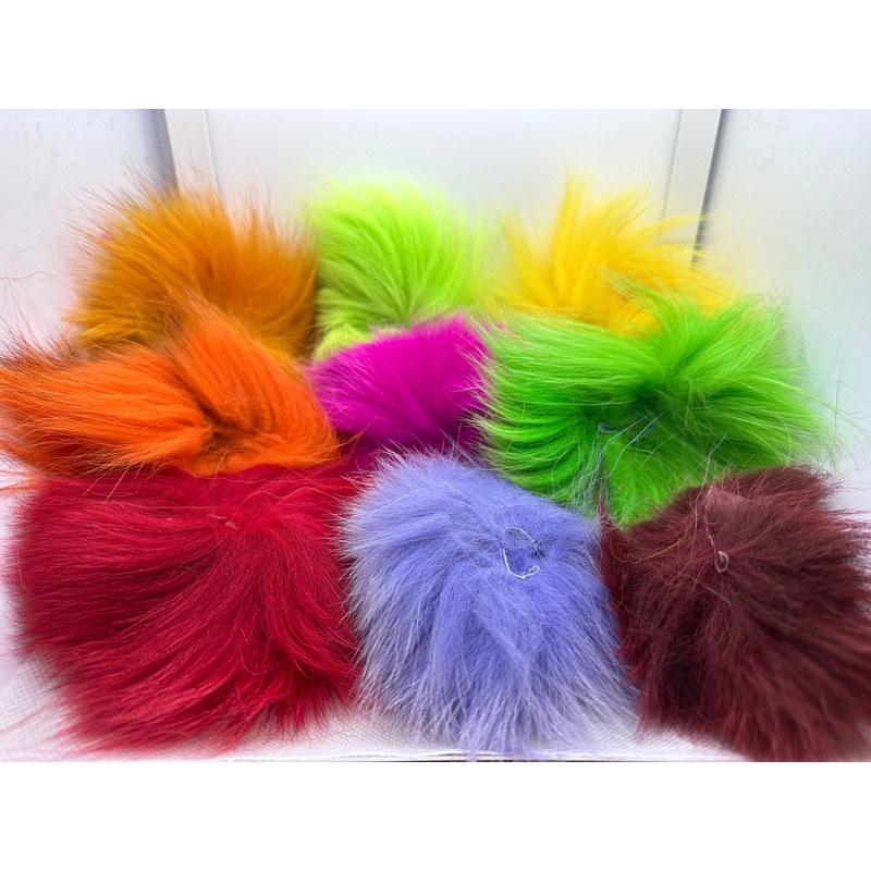 Arctic Fox Fur|white|Black|Purple|Fuscia|Chartreuse|Red|Yellow|Orange|Forest Green|Maroon|Butterscotch|Olive