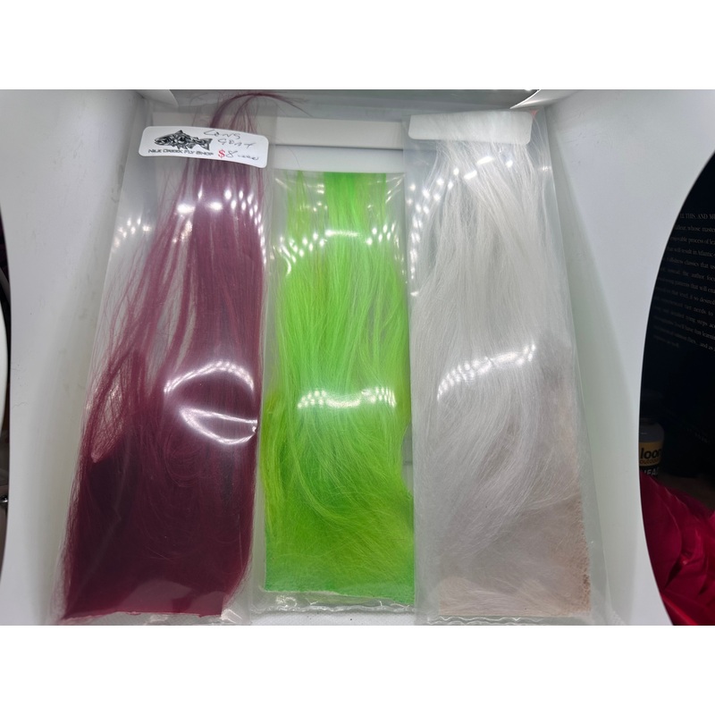 Chinese long hair Goat|White|Chartreuse|Red|Purple|Lavender|Yellow|Pink|Silver Doc Blue|Sky Blue|Black