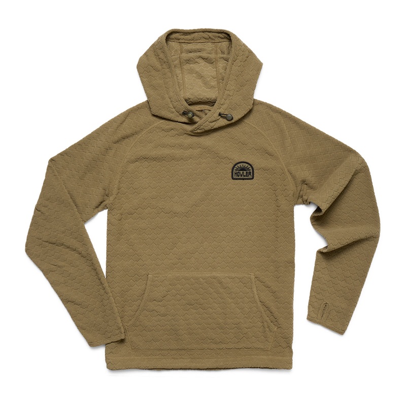 Howler Bros Palo Duro Fleece Hoodie Mountain Grid : Fatigue