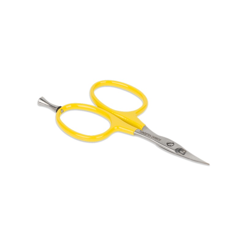 Tungsten Carbide Curved Micro Tip Scissors w/ Precision Peg
