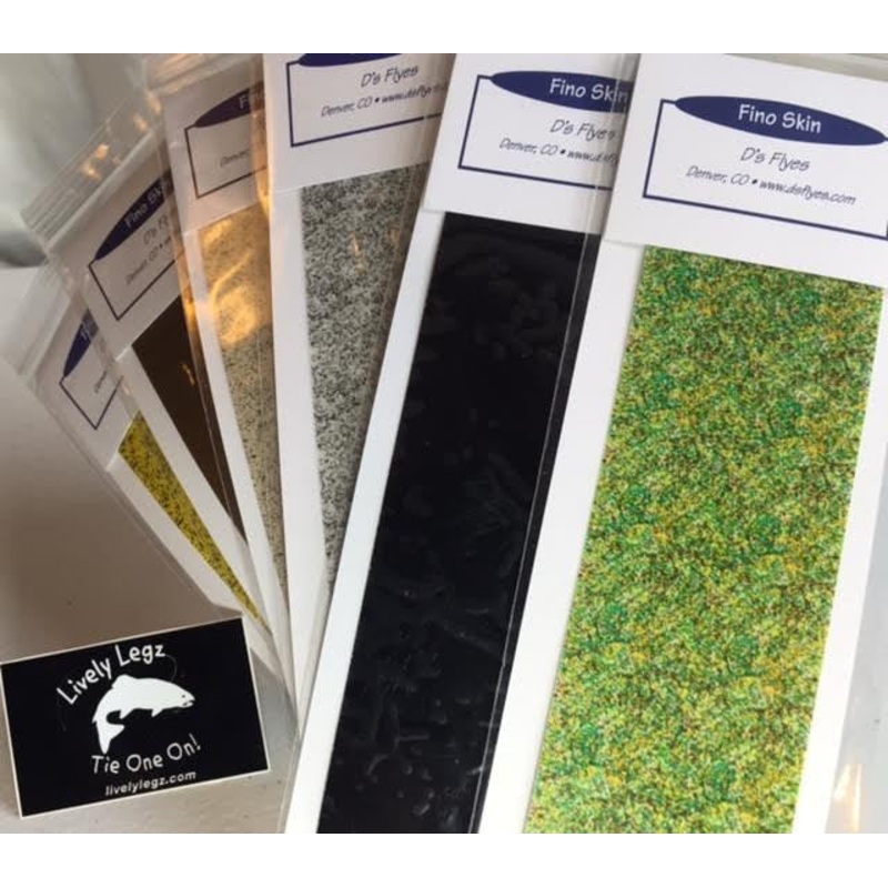 Fino Skin|Black|Brown|Mottled Med. Dun|Mottled Olive|Mottled Tan|Mottled Yellow|Tan|Green Olive|Clear|Gray|Red|Orange|Yellow