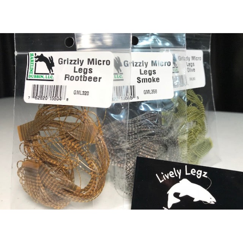 Grizzly Micro Legs|Olive|Rootbeer|Smoke|White|Fl Orange|Fl Chartreuse|Bone