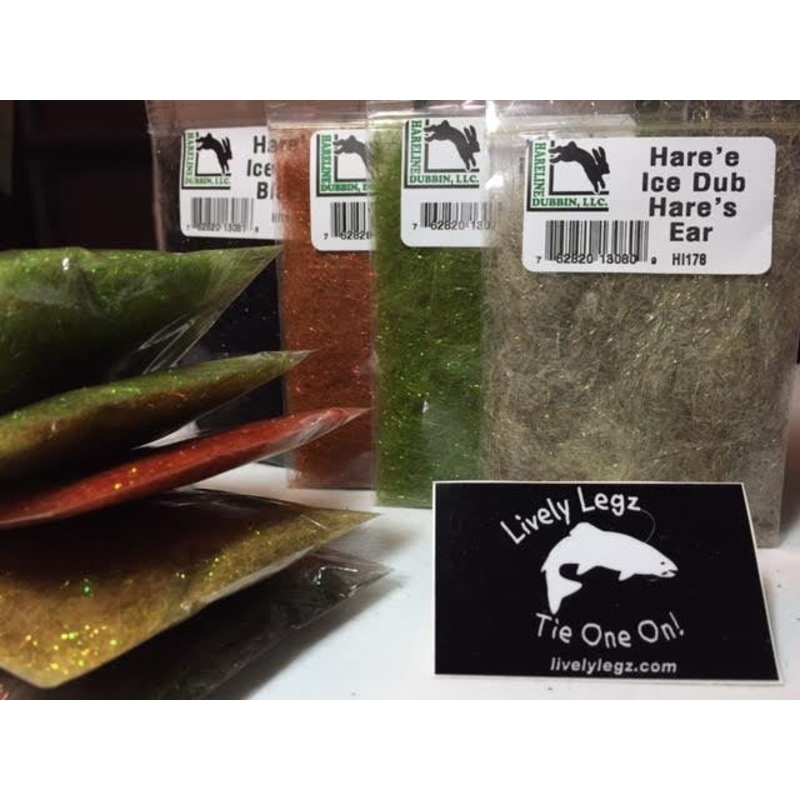 Hareline Hare’e Ice Dub|Hare’s Ear|Olive|Black|Rust|Olive Brown|Golden Brown|Tan|Brown|Caddis Green