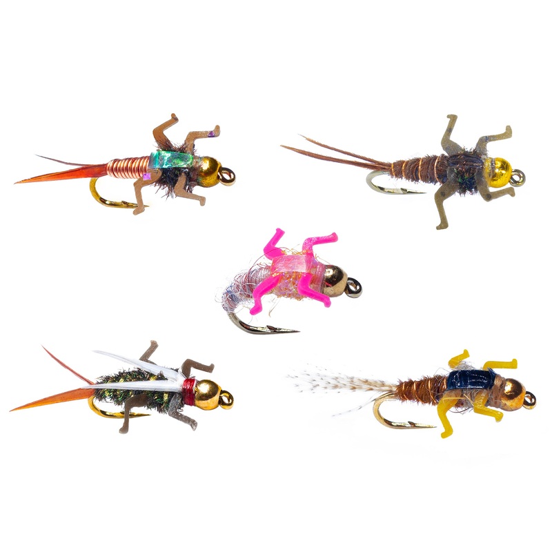 Lively Legz Barbed Nymphs|12|14|16|Copper John|Electric Olive John|Hare’s Ear Black|Hare’s Ear Natural|Hare’s Ear Olive|Hare’s Ear Pink (Big Shrives Favorite)|Honey Badger|Little Black Stonefly|Muskrat Nymph|Orange Crush|Pheasant Tail Flash|Pheasant Tail