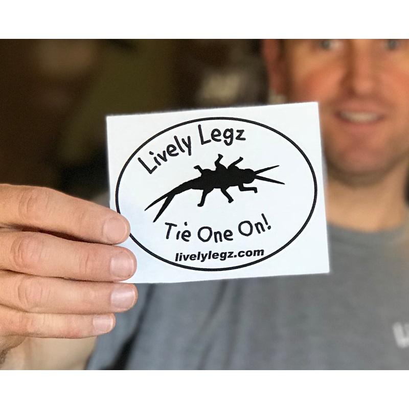 Lively Legz Stickers|Fish|Nymph|Fish and Nymph Together Olive Logo|Bigfoot Catch Ya Later Sticker (5×4.25)|Fish and Nymph Together Gray Logo