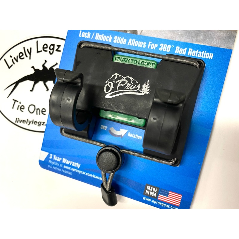 3rd Hand Rod Holder by O’Pros/ Belt Clip Rod Holder with slide lock