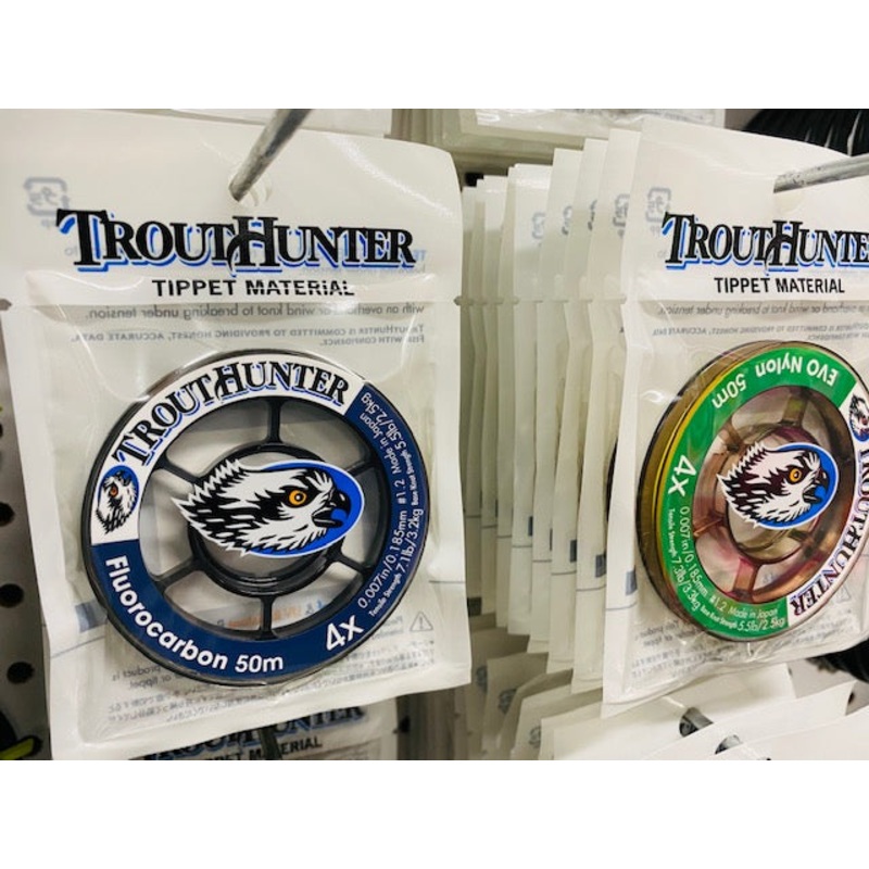 TroutHunter EVO Nylon and Fluorocarbon Tippet 50m Spools