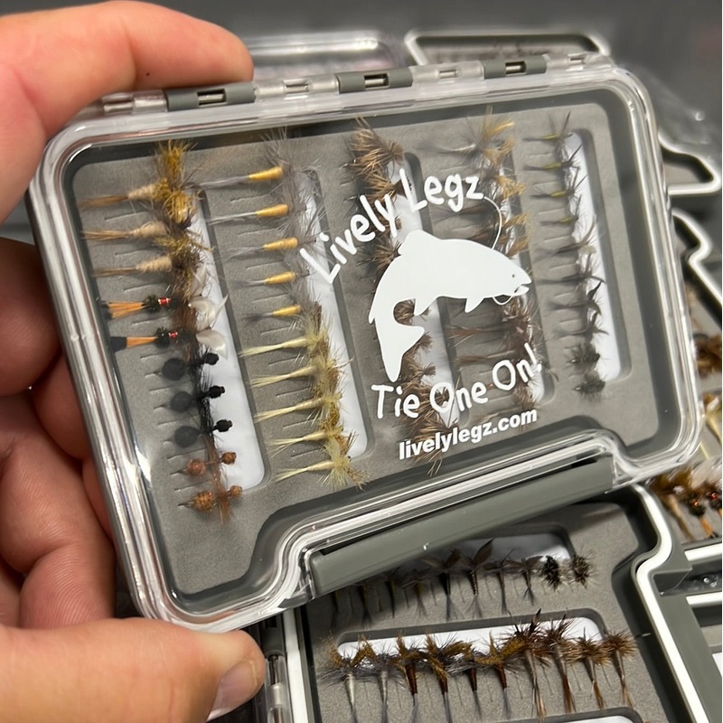 Lively Legz Dry Fly Small Slim Box (Preloaded with 50 Flies @ approximately 1.43/fly)