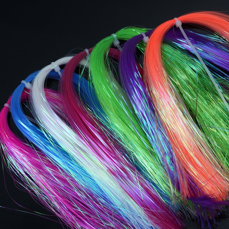 Dyed-Pearl Flashabou Hedron Fly Tying Materials 1/69 Wide By 12 Long
