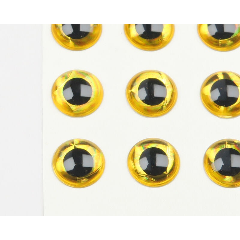 Hareline 3D Holographic Eyes|Super Pearl|Gold|Red|Silver|Yellow|Pearl/Black|7/32″|1/4″|5/16″
