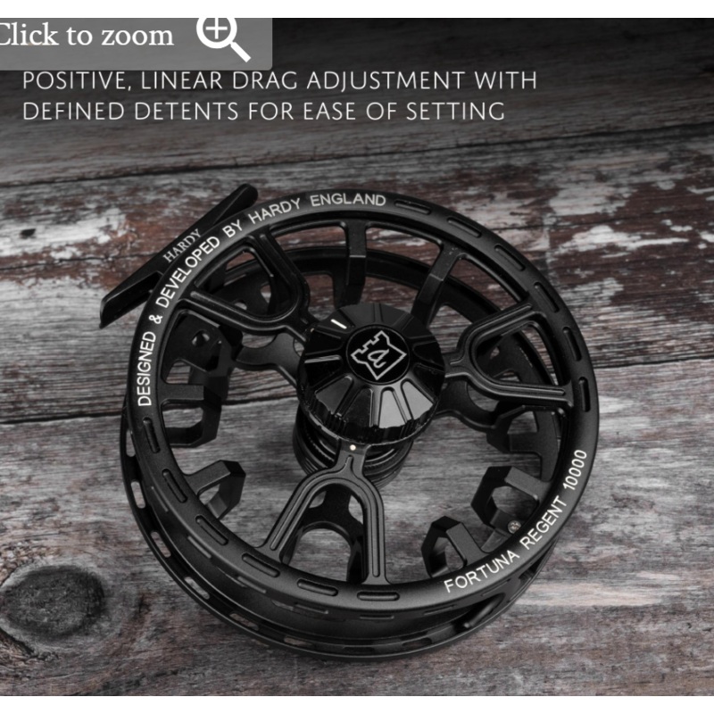 Hardy Fortuna Regent Fly Reel|Black|Silver|8000|6000|10000