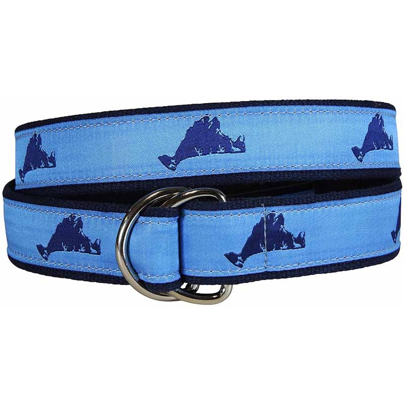 Belted Cow D-Ring Belt|L (32-36)|XL (36-40)|Striped Bass|MV Island