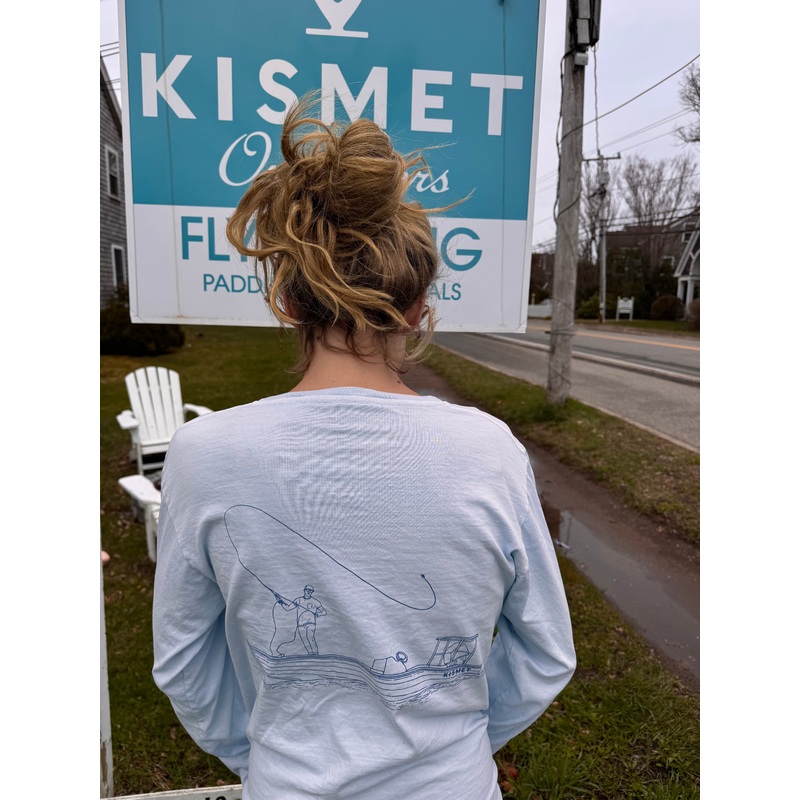 Kismet Custom Boat Fly Caster LS Tee