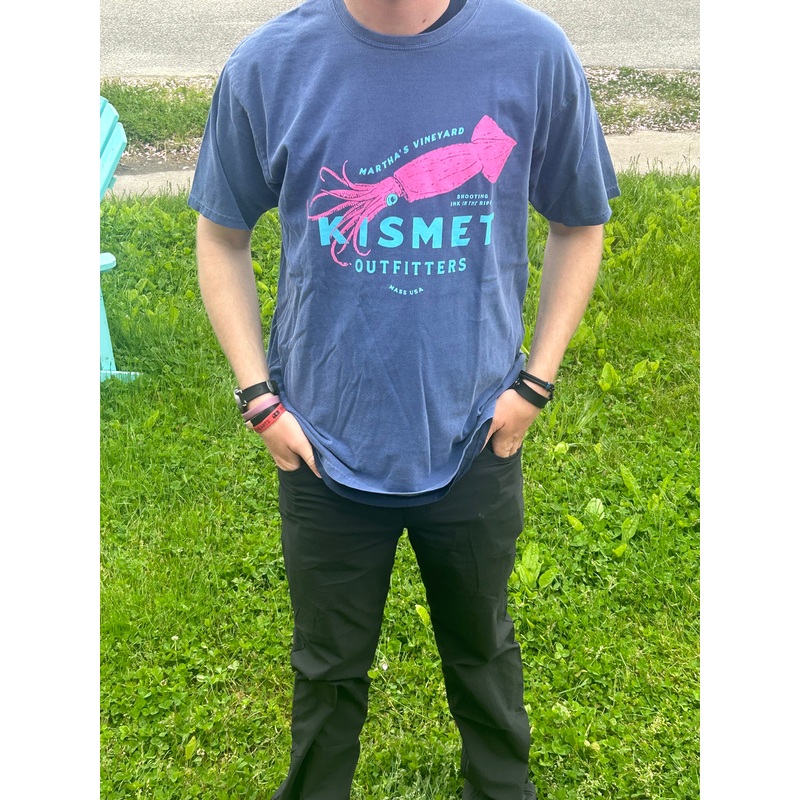 Kismet Custom Squid Tee|Deep Blue|Royal|Small|Medium|Large|Extra Large|2X|Front|Back