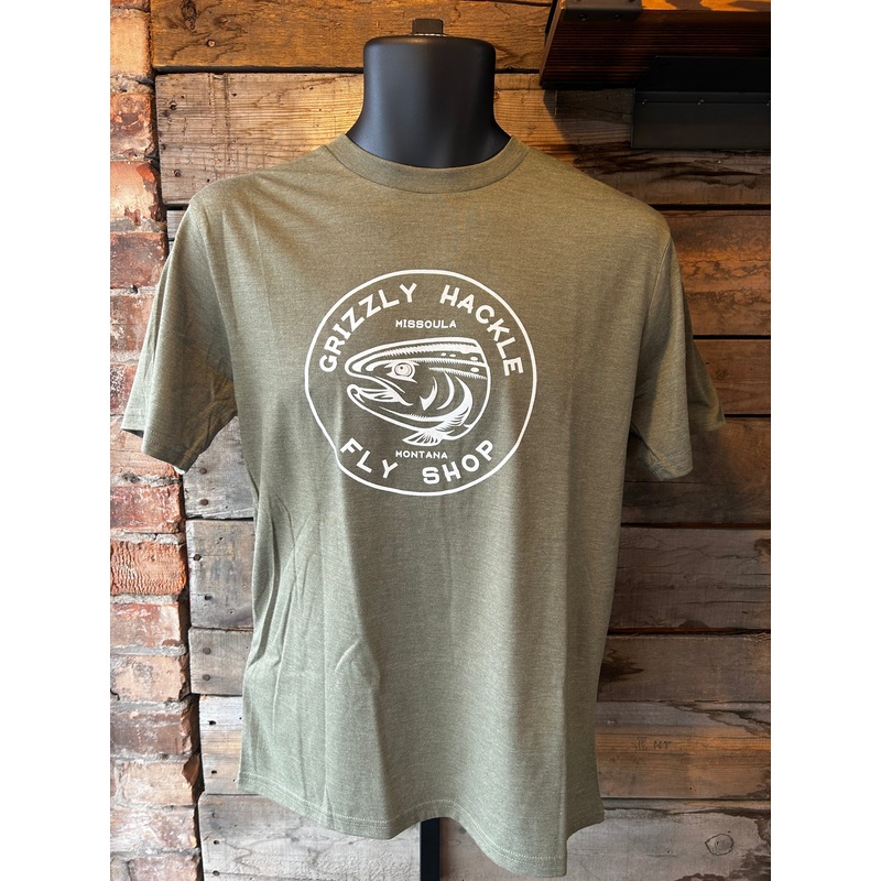 Grizzly Hackle Circle Fish T-Shirt
