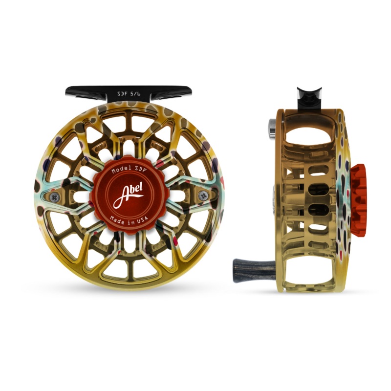 Abel SDF Series Fly Reel|5/6|6/7|Native Brown/Red Drag/Ebony- Ported|Satin Slate/Black-Red Fade Drag/Ebony- Ported|Black/Black Drag/Ebony- Ported|Satin Deep Green/Platinum Drag/Rosewood- Ported|Black/Platinum Drag/Ebony-Ported|Satin Deep Blue/Black Drag/E