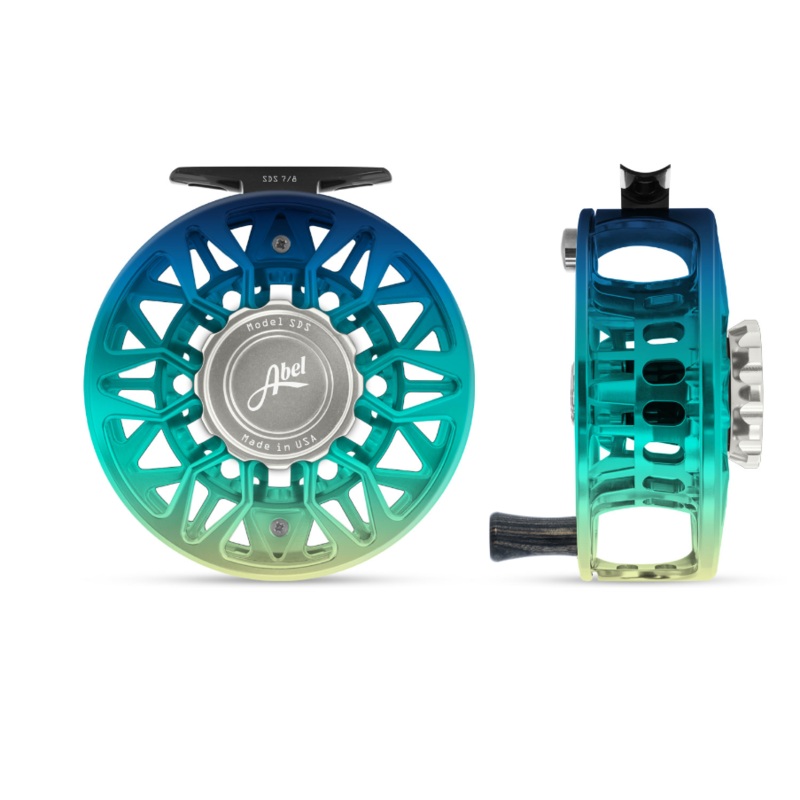 Abel SDS Series Fly Reel|7/8|9/10|11/12|Flats Fade/Platinum Drag/Ebony- Ported|Teal/Bonefish Drag/Ebony- Ported|Black/Black-Blue Fade Drag/Ebony- Ported|Underwood Slammin’ Black-Blue Fade/Black-Blue Fade Drag/Black- Solid