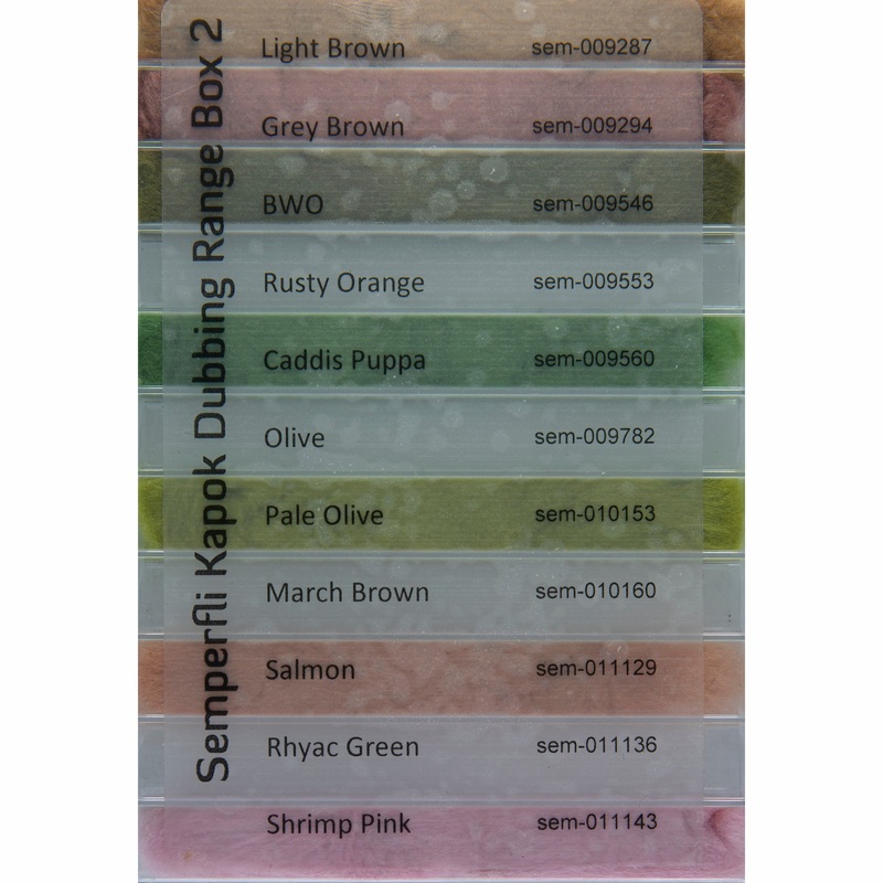 Kapok Dry Fly Dubbing Full Selection Dispenser