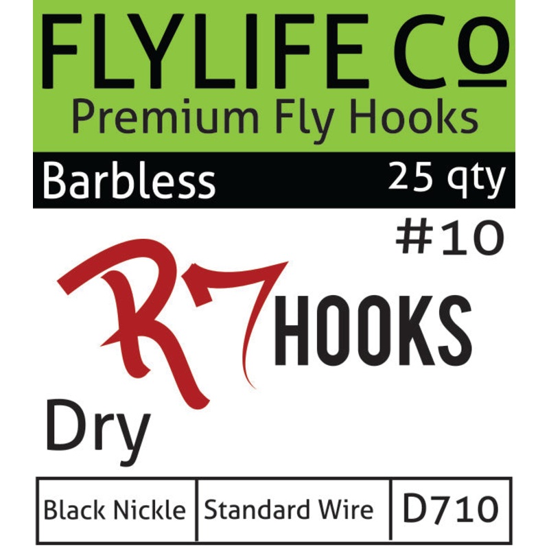 FLY LIFE CO R7 DRY FLY HOOK|10|12|14|16|18