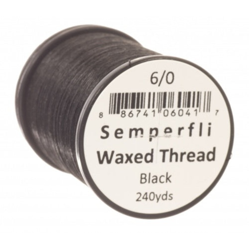 WAXED THREAD 6/0|Black|White