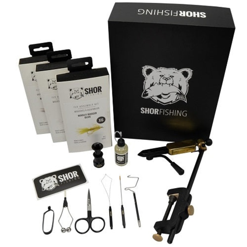 SHOR – FLY TYING KIT|GOLD TROUT|GOLD STRIPED BASS|GOLD SALMON