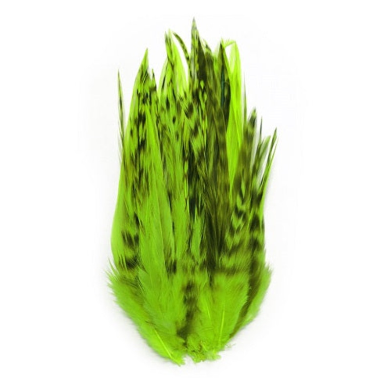SHOR CHINCHILLA HACKLE 6-8|Brown|Fl. Green|Hot Pink|Natural|Olive|Orange|Teal Blue|Yellow