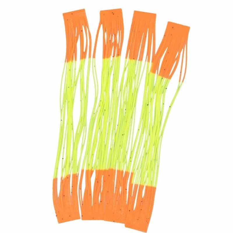 SHOR – FIRE TIP RUBBER LEGS|BROWN / FIRE ORANGE|BLACK / PURPLE TIP|CLEAR / FIRE ORANGE TIP|CHARTREUSE / FIRE ORANGE|PUMPKIN / ORANGE TIP|WHITE / CHARTREUSE TIP|WHITE / ORANGE TIP