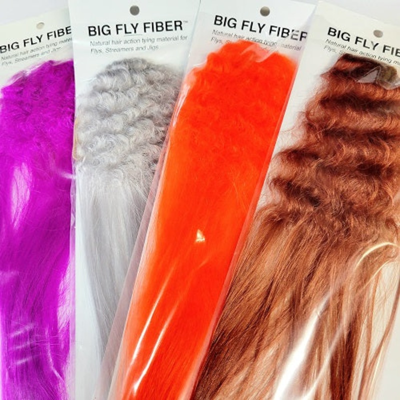 HEDRON BIG FLY FIBER CURL|BLACK|BROWN|HONEY|SLIVER GRAY|COPPER|WHITE|YELLOW|GREEN|BLUE|RED|ORANGE|PURPLE|TB BLUE|HOT PINK