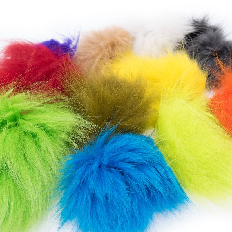 Hareline Arctic Fox Body Hair|Black|Fluorescent Chartreuse|Gray|Highlander Green|Kingfisher Blue|Olive|Orange|Purple|Red|Tan|White|Yellow