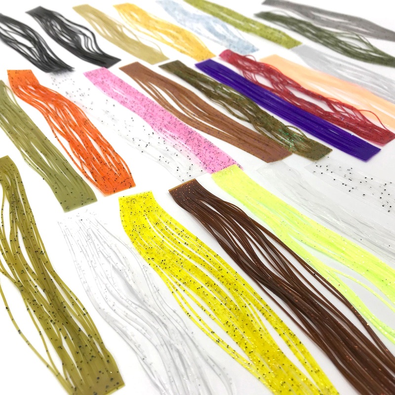 Hareline Crazy Legs|Black (Blue Flake)|Black (Red Flake)|Blue (Silver Flake)|Brown (Orange Flake)|Chartreuse (Black Flake)|Chartreuse (Silver Flake)|Clear (Pearl Flake)|Clear (Salt-N-Pepper Flake)|Gold Metallic|Gold Shiner (Black/Gold Flake)|Icee Blue Ras