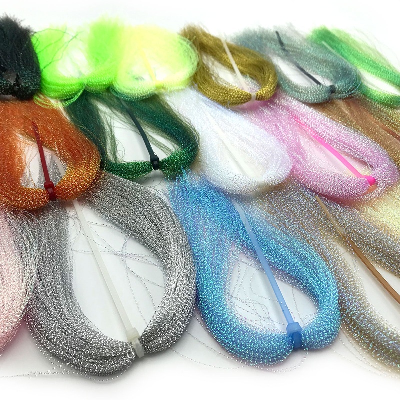 Hareline Midge Flash|Black|Cream|Fluorescent Chartreuse|Fluorescent Yellow|Gold|Light Blue Dun|Olive|Orange|Peacock|Pearl|Pink|Root Beer|Shrimp Pink|Silver|Smolt Blue|Tan