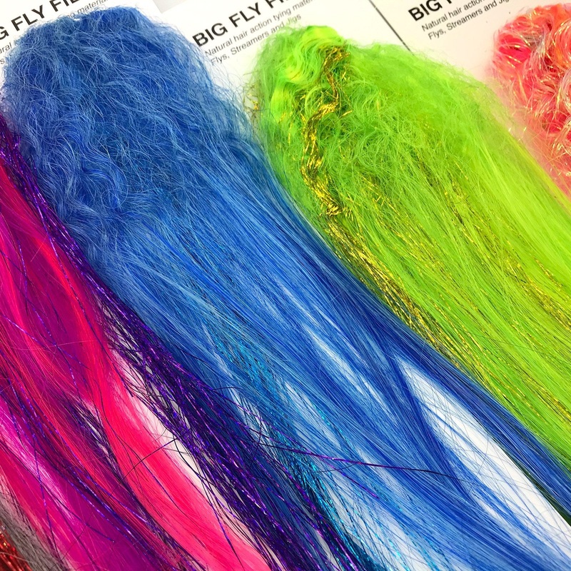 Big Fly Fiber|Black|Blue|Fluorescent Yellow|Green|Hot Pink|Orange|Red|Silver Gray|White|Yellow|Arctic Blue (Blend)|Black / White (Blend)|Firetiger (Blend)|Green Hornet (Blend)|Golden Olive (Blend)|Pink / Purple (Blend)|Sunrise (Blend)|Sunset (Blend)