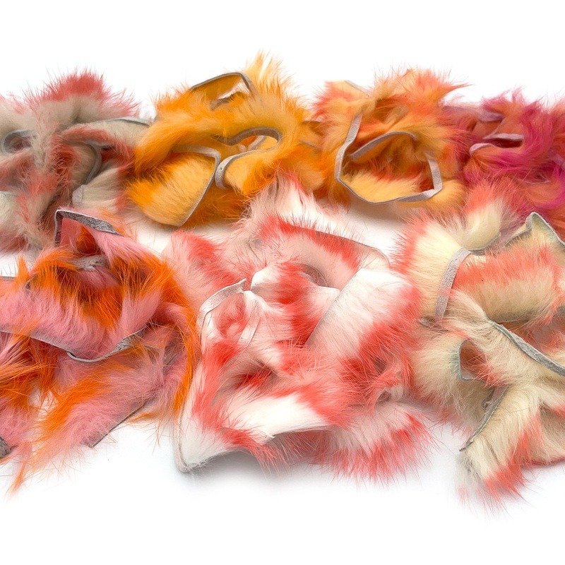 Hareline Crosscut Two-Tone Rabbit Flesh Strips