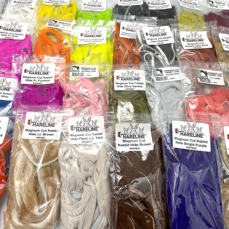 Hareline Bulk Magnum Rabbit Strips (18 Pack)