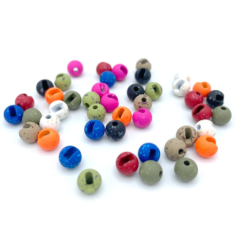 Hareline Mottled Tactical Slotted Tungsten Beads