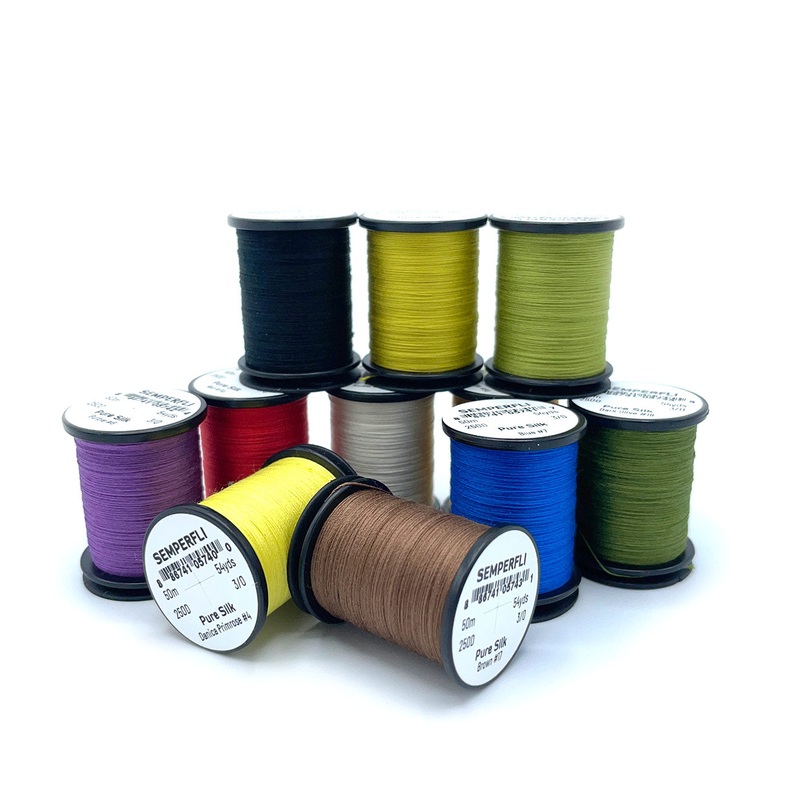 Semperfli Pure Silk Thread|Black|Blue|Brown|Danica Primrose|Dark Olive|Golden Olive|Pale Olive|Purple|Red|Straw|Vintage Orange