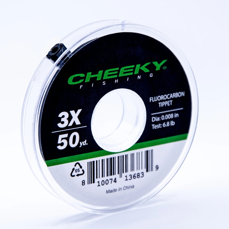CHEEKY Fluorocarbon Tippet|Select Size|20LB|16LB|12LB|0X (11LB TEST)|1X (9.2LB TEST)|2X (7.8LB TEST)|3X (6.8LB TEST)|4X (5.7LB TEST)|5X (4.5LB TEST)|6X (3.1LB TEST)