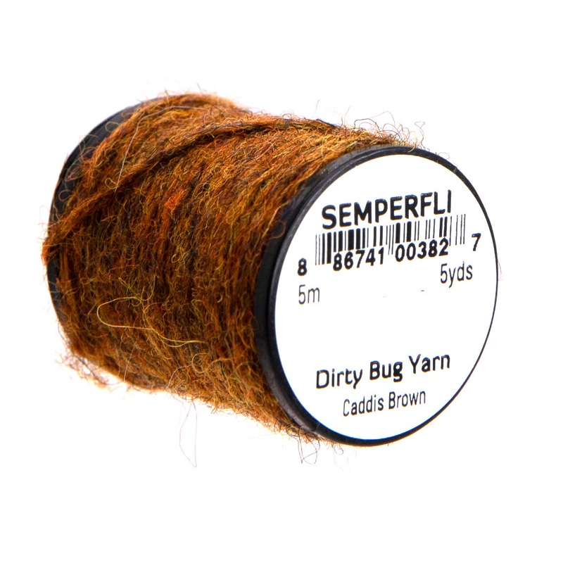 Semperfli Dirty Bug Yarn|Caddis Brown|Caddis Pupa|Danica|Golden Olive|Grey Caddis|Mottled Caddis Green|Mottled Golden Olive|Olive Caddis|Orange Aphid|Pale Olive|Pale Olive (Dirty)|Dark Olive (Dirty)|Litchen|Shrimp