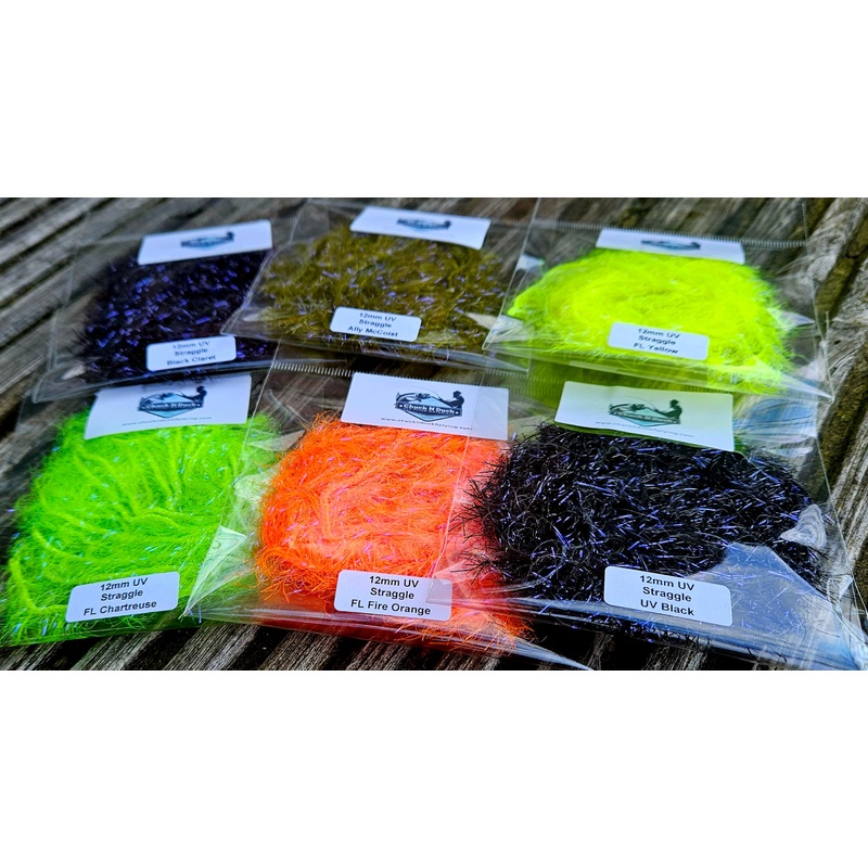 12mm UV Straggle Fritz|Fl Yellow|Fl Pink|Fl White|Fl Sunburst|UV Black|Ally McCoist|Black Claret|Fl Chartreuse|Claret|Fl Fire Orange|FL Silver