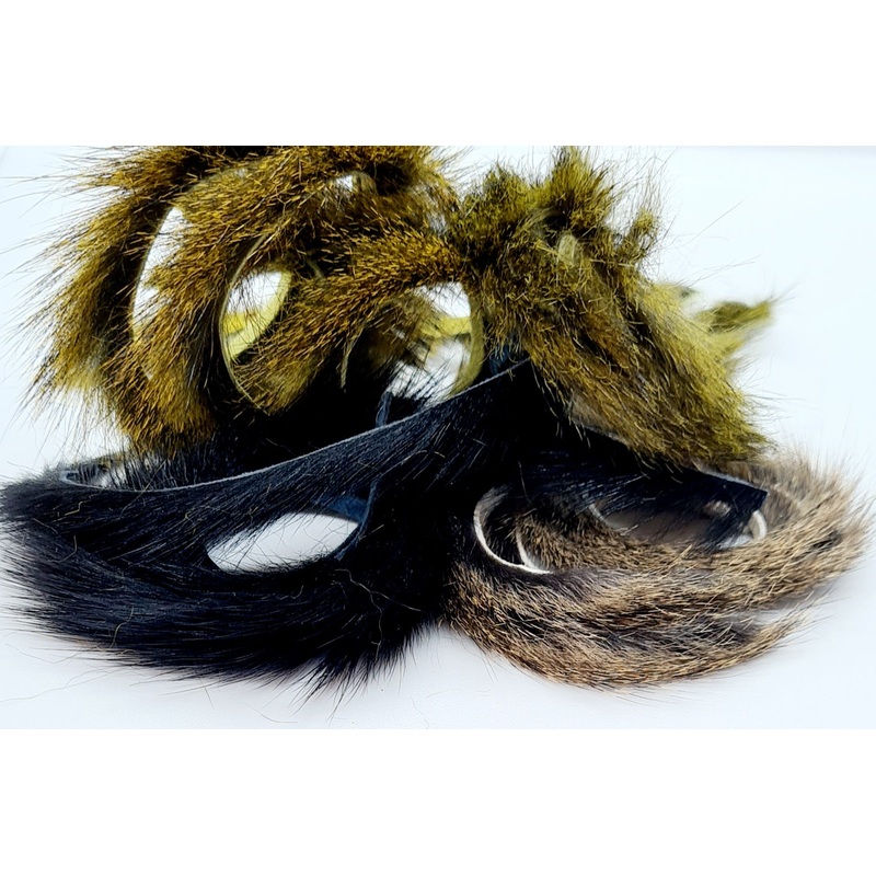 Pine Squirrel Zonker Strips|Olive|Yellow|Black|Natural|Red|Orange|Chartreuse