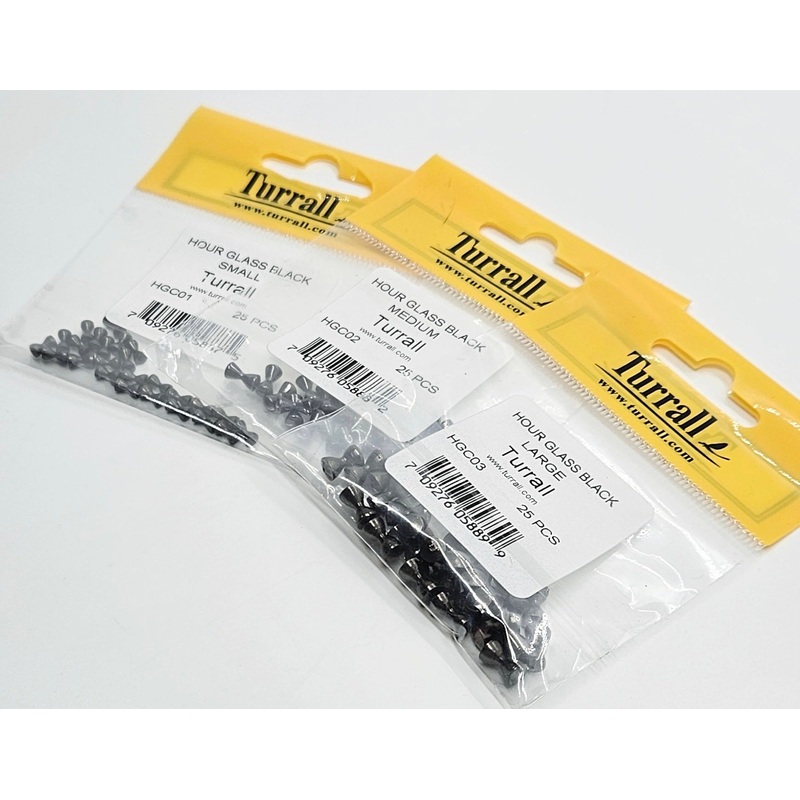 Turrall Hour Glass Bead Eyes Black
