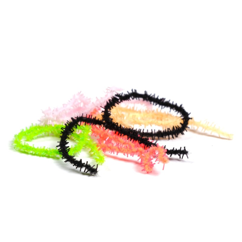 Textreme 3mm Gummy Chenille|Fluo Chartreuse|Fluo Yellow|Fluo Pink|Fluo Fire Orange|Fluo Candy Pink|Fluo Sunburst|Fluo White|Black